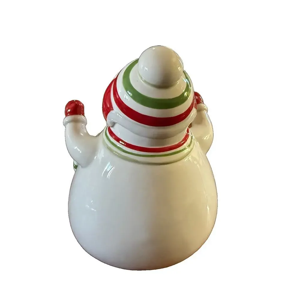American Atelier Snowman Cookie Jar Ceramic Christmas 5615